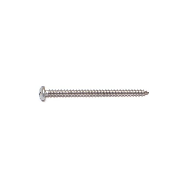 Midwest Fastener Sheet Metal Screw, #6 x 2 in, 18-8 Stainless Steel Pan Head Phillips Drive, 100 PK 05105 - main